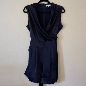 Joy Joy Sleeveless Black V-Neck Shorts Romper